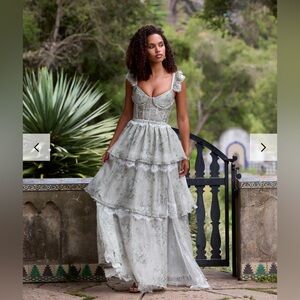 V. Chapman Jolie Dress in Sage Tapestry